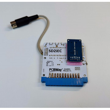SD2IEC SD Card Reader / Disk Drive Emulator (powered from user port)