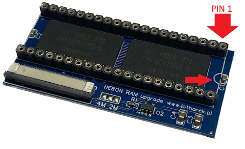 Heron 4MB pin 1 orientation