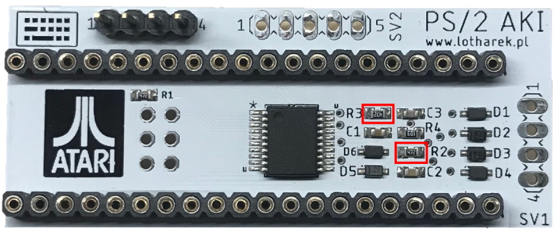 AKI PS/2 - R2 and R3 resistors